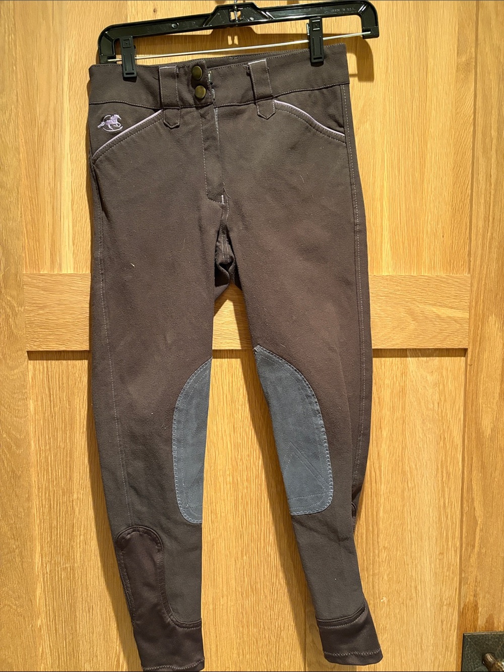 Children's Dark Brown Riding Breeches with Knee Patches